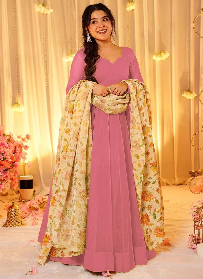 Chic Straight Cut Anarkali Suit
